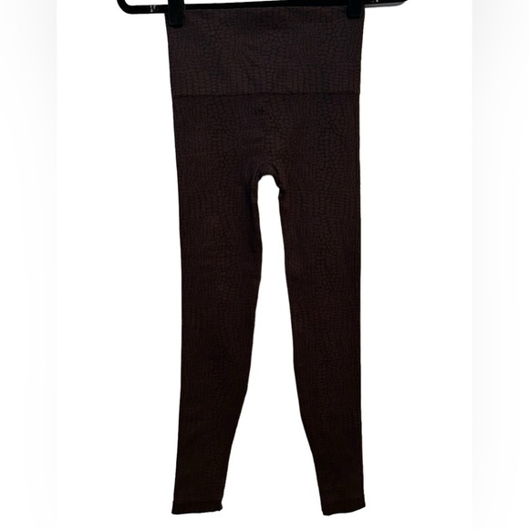 SPANX Look At Me Now Seamless Leggings- Crocodile Animal Print/Size Small - Picture 4 of 6